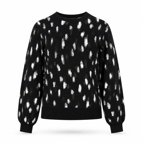 Next Women’s Black Animal Print Crew Neck Jumper Size 10