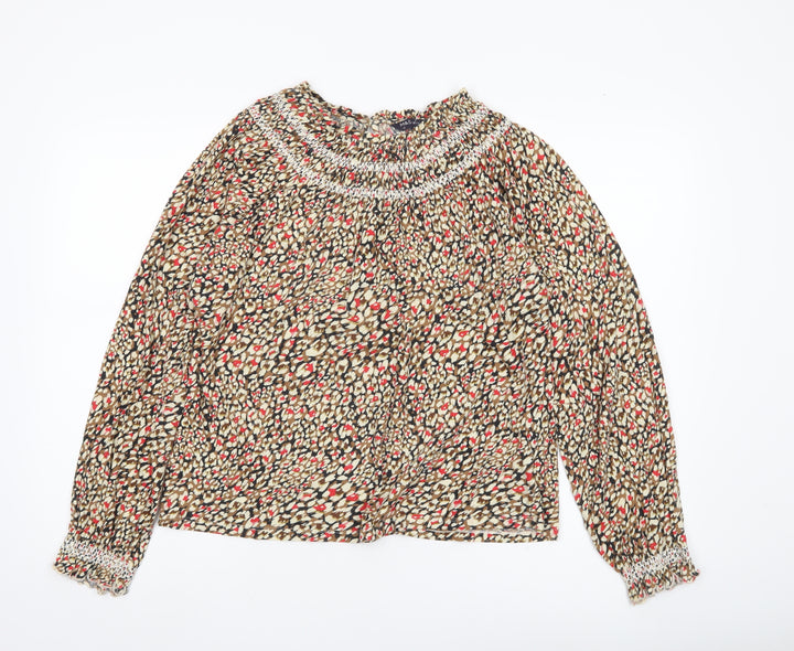 Marks and Spencer Women’s Multicoloured Floral Cotton Blouse Size 12