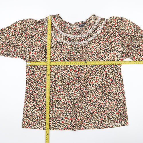 Marks and Spencer Women’s Multicoloured Floral Cotton Blouse Size 12