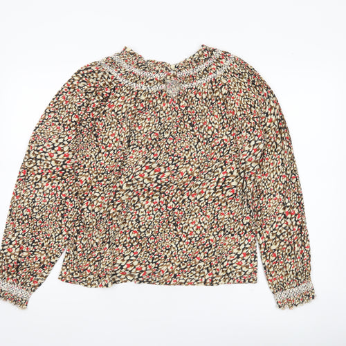 Marks and Spencer Women’s Multicoloured Floral Cotton Blouse Size 12