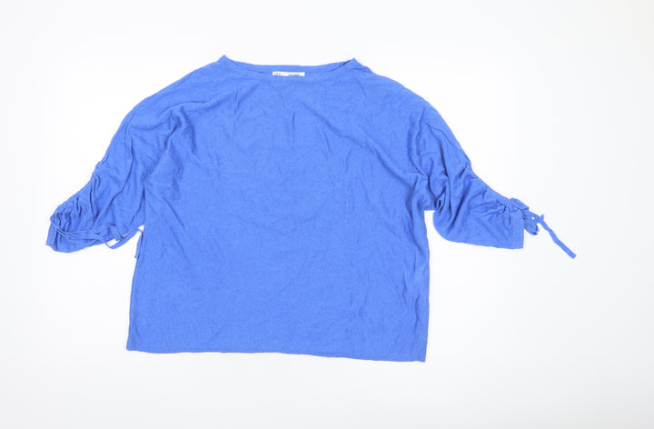 Sfera Women Blue Relaxed Fit Pullover Jumper Size 12