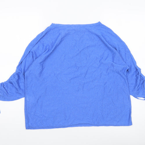 Sfera Women Blue Relaxed Fit Pullover Jumper Size 12