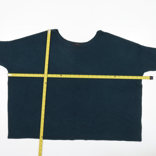 Dorothy Perkins Women Blue Size 16 Pullover Jumper Short Sleeve Knit