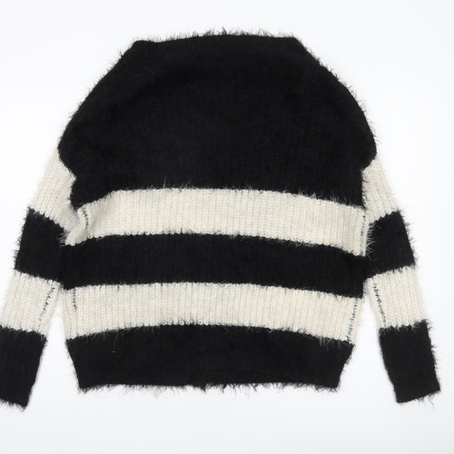 Republic Women’s Black White Striped Chunky Cardigan Size S