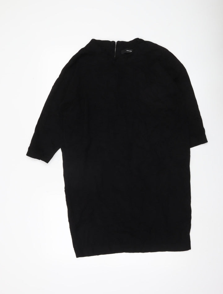 Vero Moda Women’s Black L Tunic Jumper High Neck Zip Knit