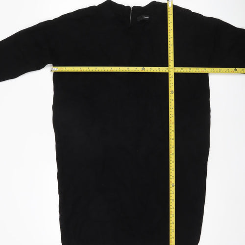 Vero Moda Women’s Black L Tunic Jumper High Neck Zip Knit