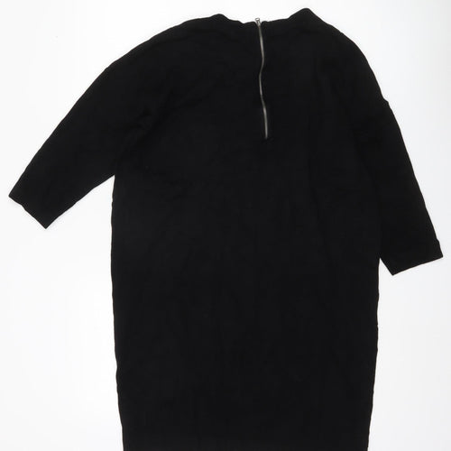 Vero Moda Women’s Black L Tunic Jumper High Neck Zip Knit