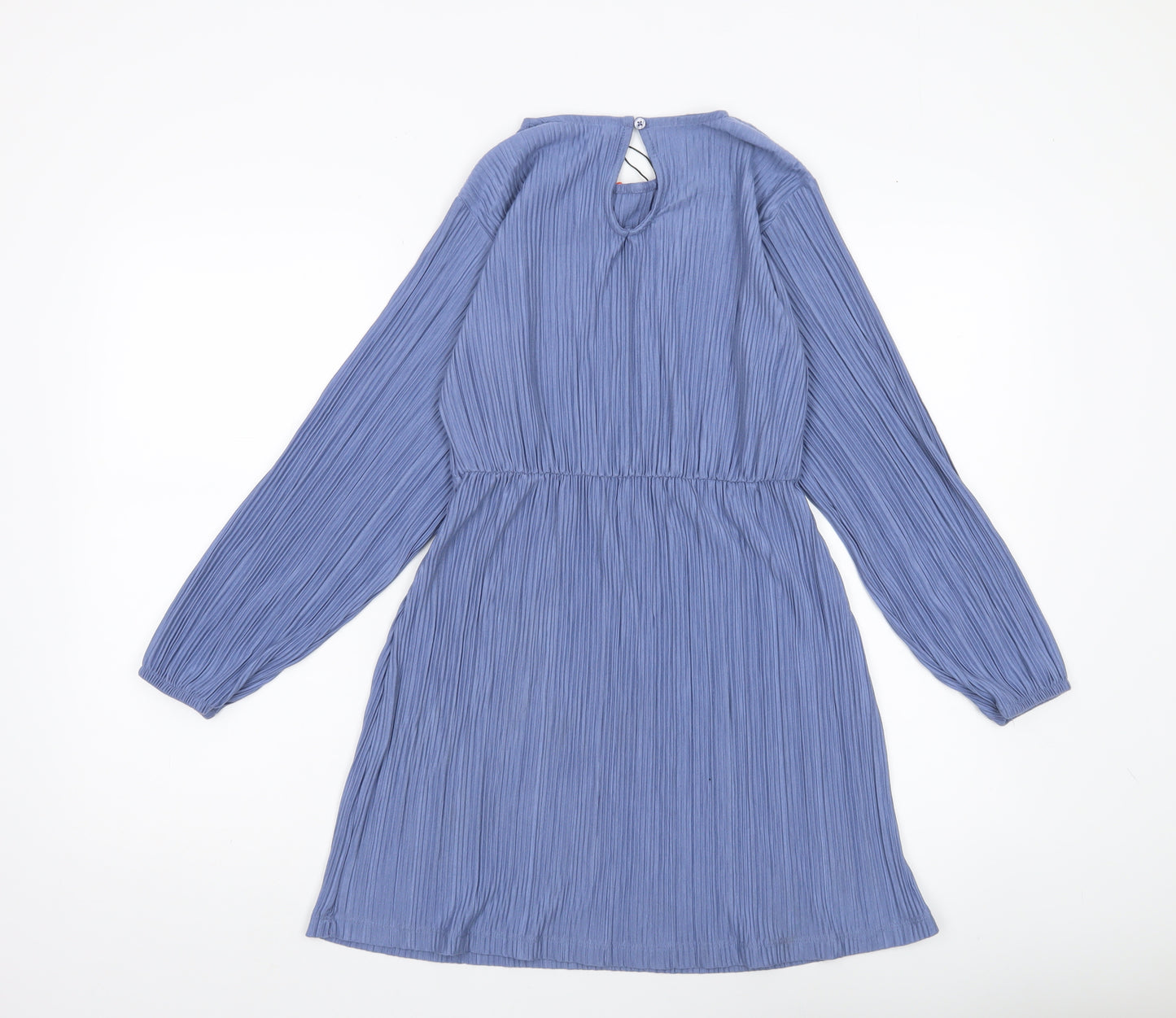 John Lewis ANYDAY Girls Blue Pleated A-Line Dress Age 11 Years