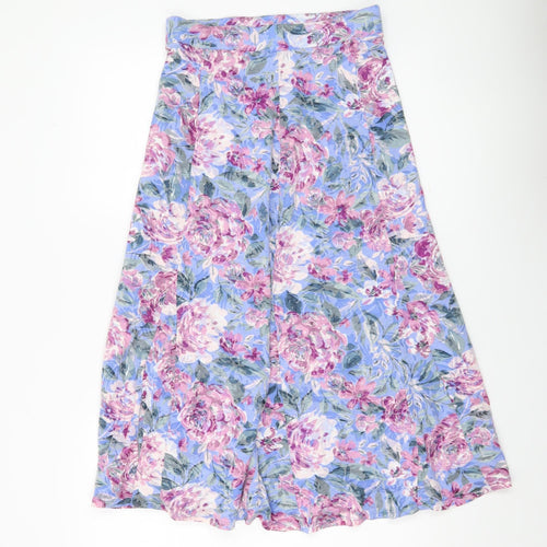 Cotton Traders Women’s Floral Midi Pleated Skirt Size 8 Multicoloured