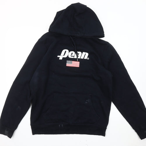 Penn x Primark Men's Black Pullover Hoodie M Logo USA Graphic