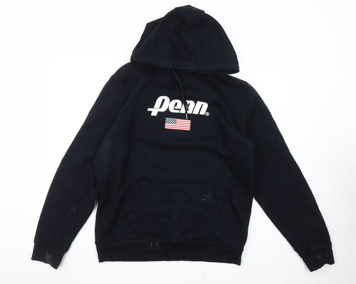Penn x Primark Men's Black Pullover Hoodie M Logo USA Graphic