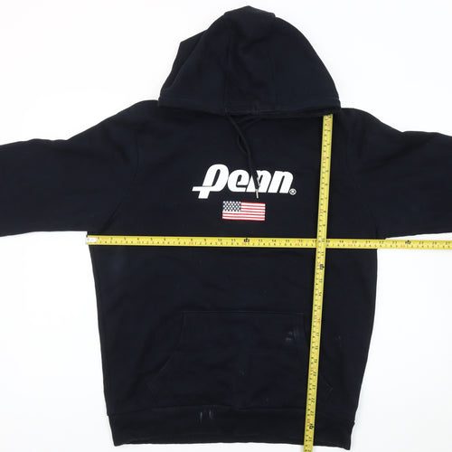 Penn x Primark Men's Black Pullover Hoodie M Logo USA Graphic