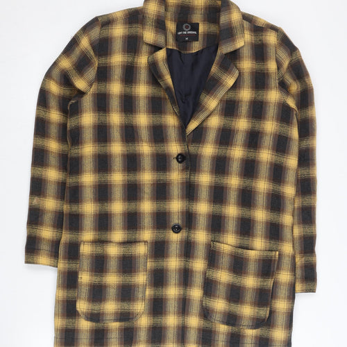 Loft The Original Womens Yellow Check Blazer Jacket M