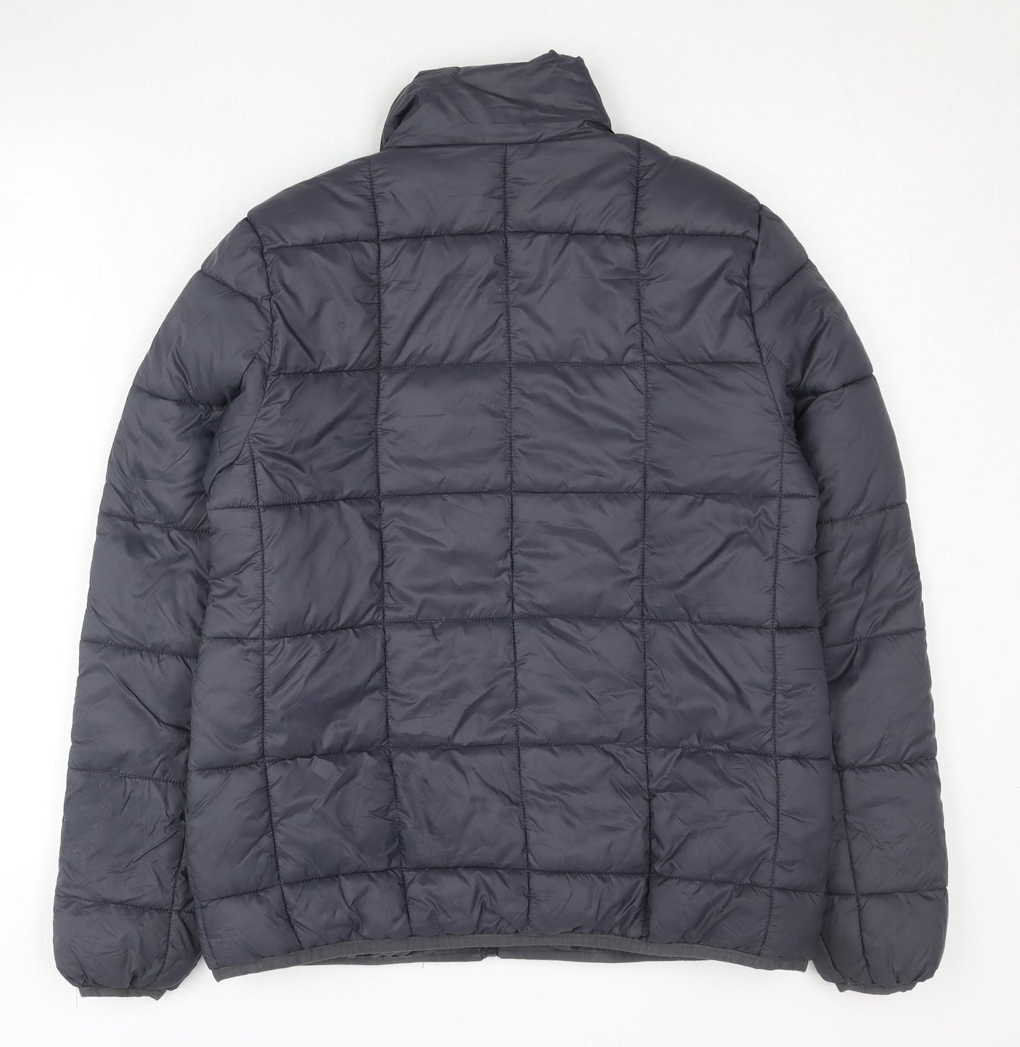 George Women's Grey Puffer Jacket Coat Size S Quilted Mid-Length Winter