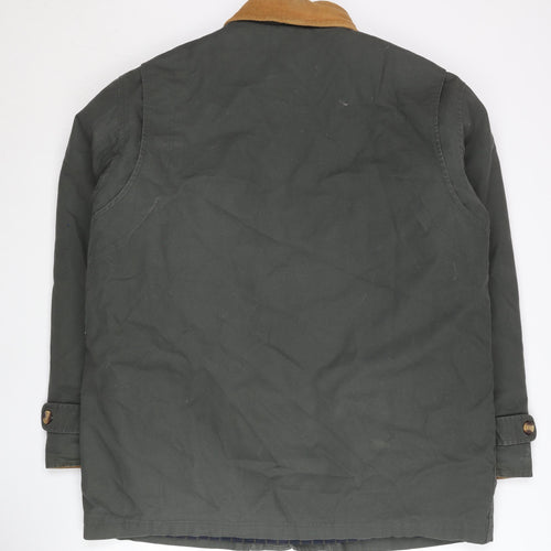 Cotton Traders Men's Green Waxed Jacket XL Mid Length Casual