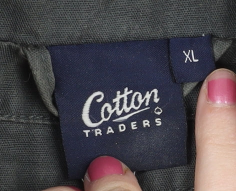 Cotton Traders Men's Green Waxed Jacket XL Mid Length Casual