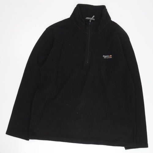 Regatta Mens Black XL Fleece 1/4 Zip Pullover Sweatshirt Outdoor