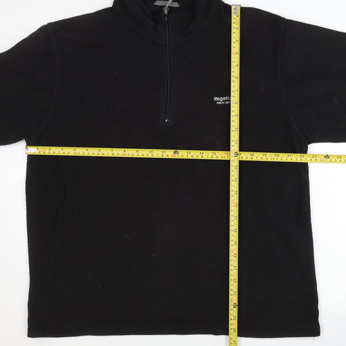 Regatta Mens Black XL Fleece 1/4 Zip Pullover Sweatshirt Outdoor
