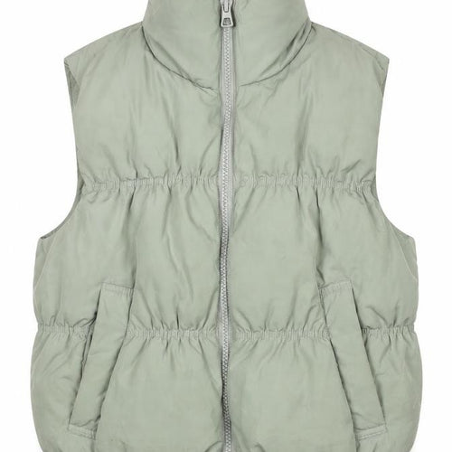 H&M Divided Women’s Green Puffer Waistcoat Gilet Size 6 Sleeveless