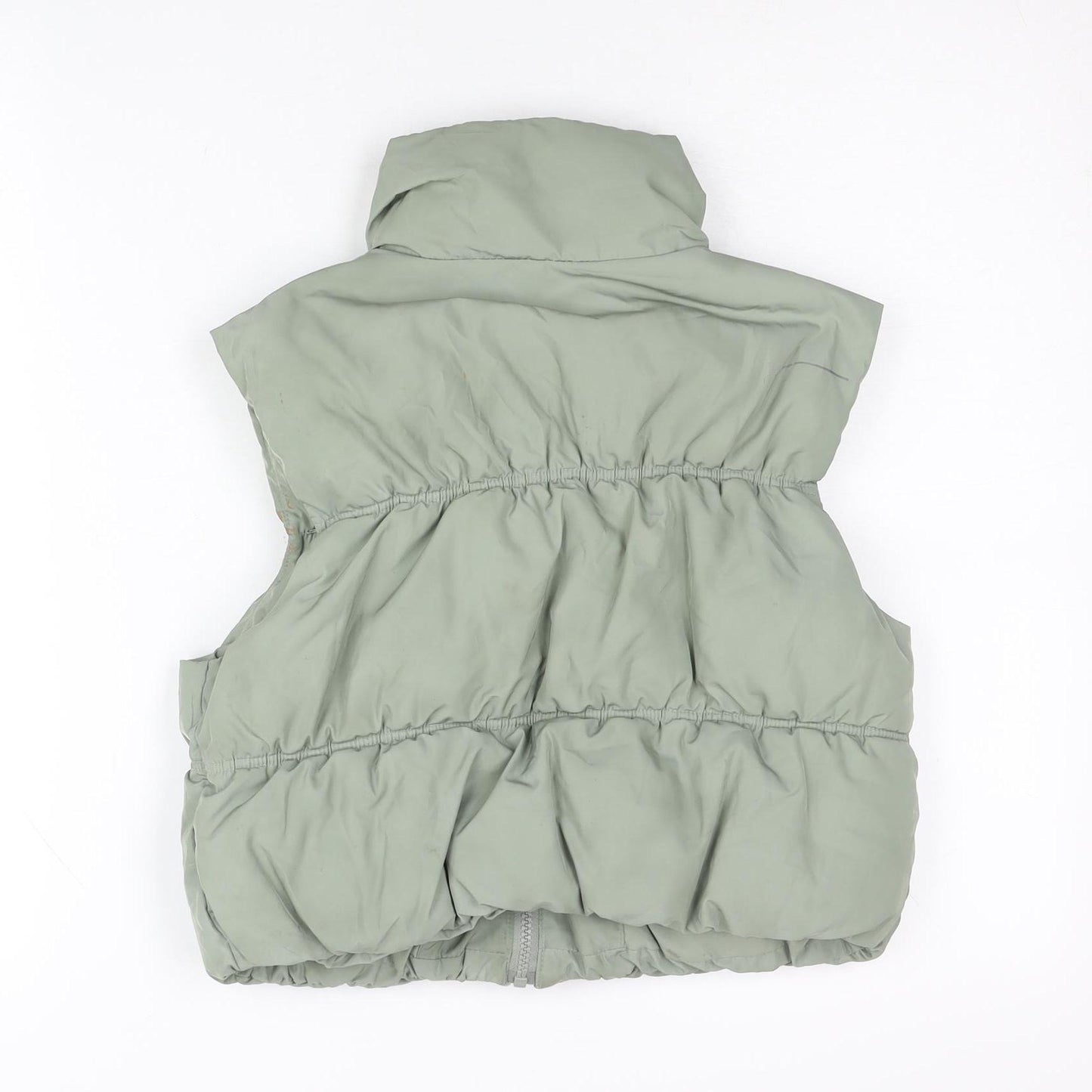 H&M Divided Women’s Green Puffer Waistcoat Gilet Size 6 Sleeveless