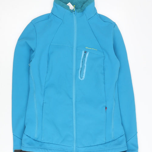 Quechua Womens Blue XS Softshell Jacket Full Zip Outdoor Coat