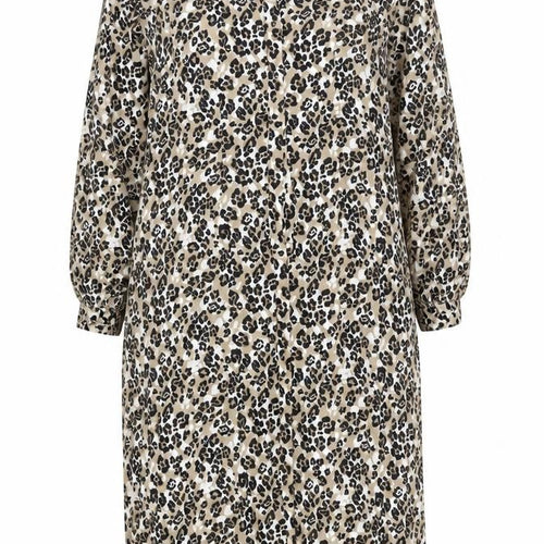 Marks and Spencer Women’s Beige Leopard Print Shift Dress Size 14
