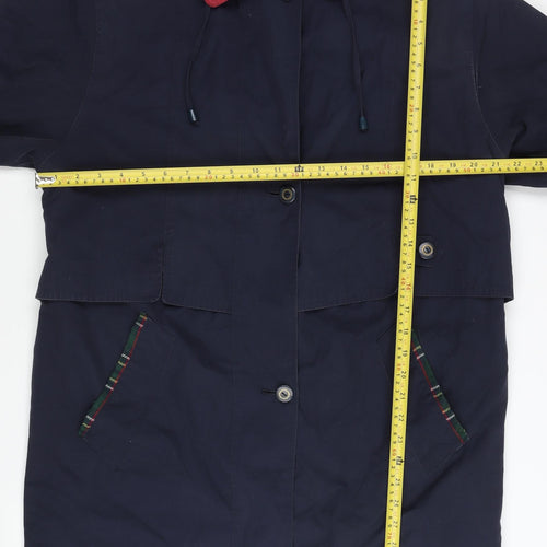 David Barry Women's Blue Size 12 Hooded Parka Coat