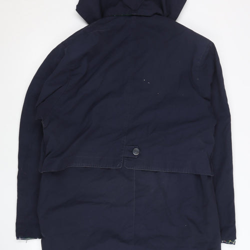 David Barry Women's Blue Size 12 Hooded Parka Coat