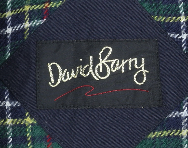 David Barry Women's Blue Size 12 Hooded Parka Coat