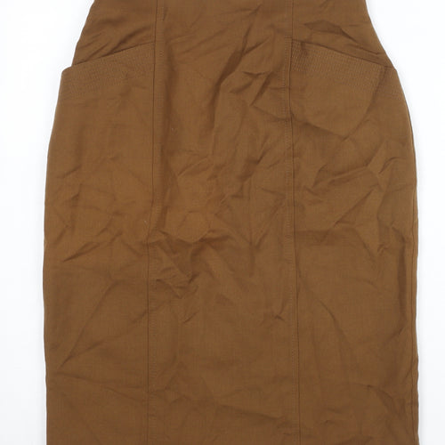 Marks and Spencer Women’s Brown Wool Pencil Skirt Size 12S