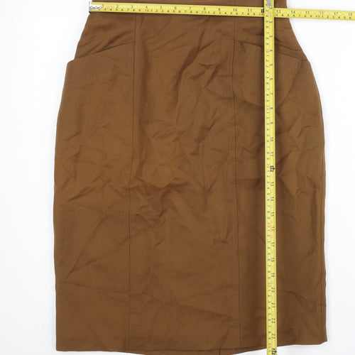 Marks and Spencer Women’s Brown Wool Pencil Skirt Size 12S