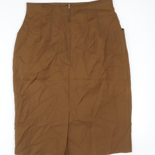 Marks and Spencer Women’s Brown Wool Pencil Skirt Size 12S