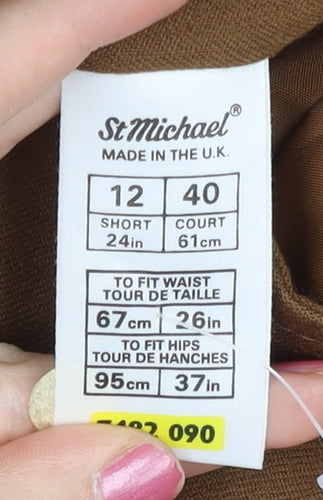 Marks and Spencer Women’s Brown Wool Pencil Skirt Size 12S