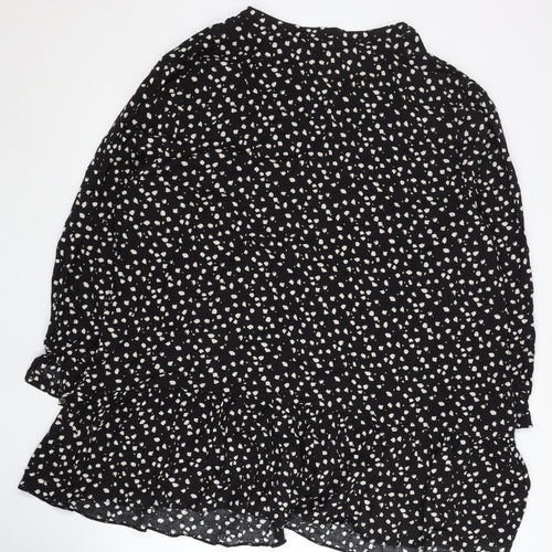 Very Women’s Black Geometric Print Shirt Dress Size 24 Knee Length