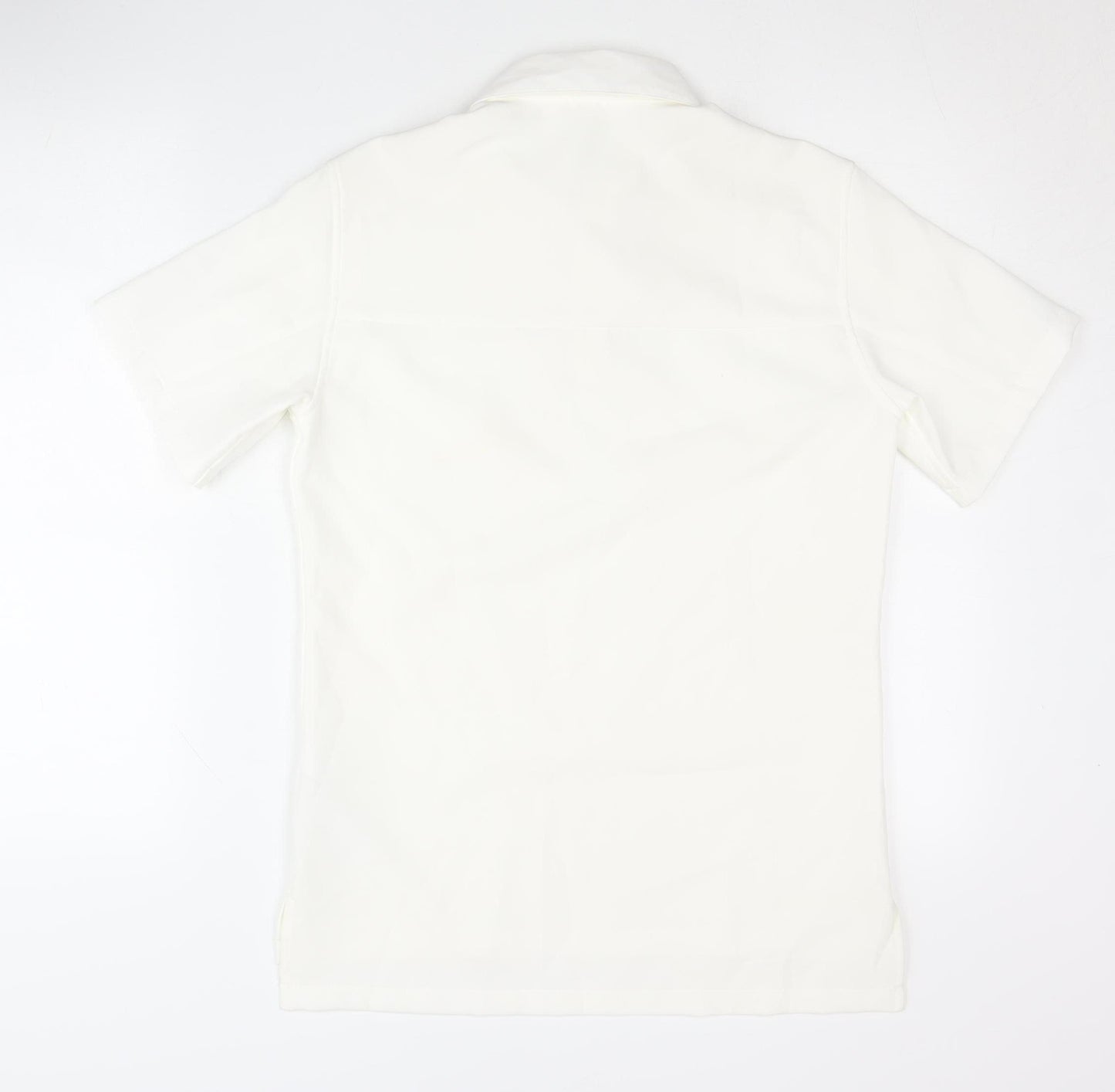Zara Women White Polo Shirt Size 10 Slim Fit Short Sleeve