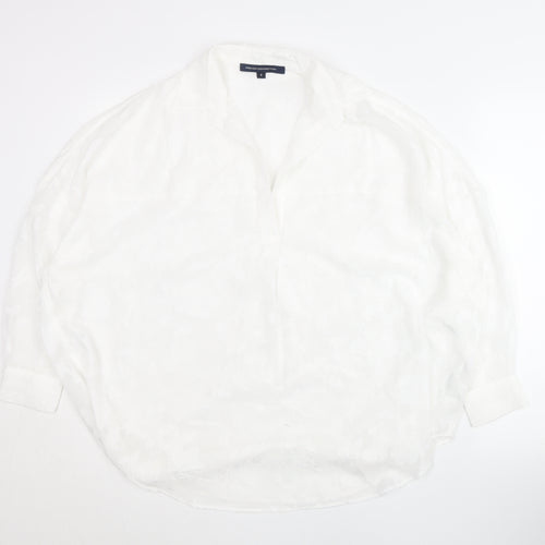 French Connection Women’s White Tunic Blouse Size S Long Sleeve