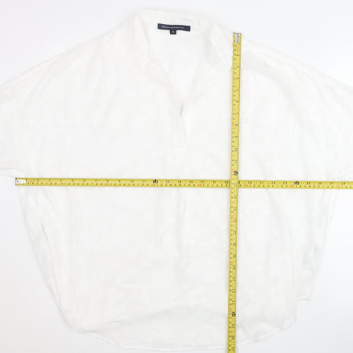French Connection Women’s White Tunic Blouse Size S Long Sleeve