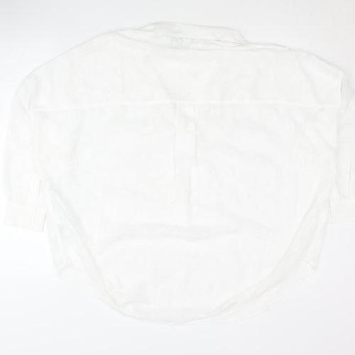 French Connection Women’s White Tunic Blouse Size S Long Sleeve