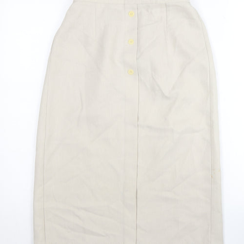 Berkertex Women’s Beige Midi Straight Skirt Size 12 Workwear