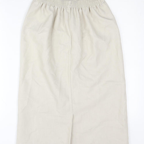 Berkertex Women’s Beige Midi Straight Skirt Size 12 Workwear