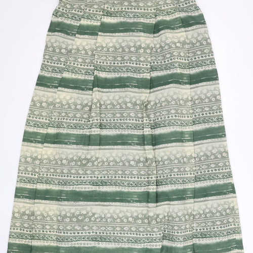 Viyella Women’s Green Size 14 A-Line Knee Length Lined Skirt