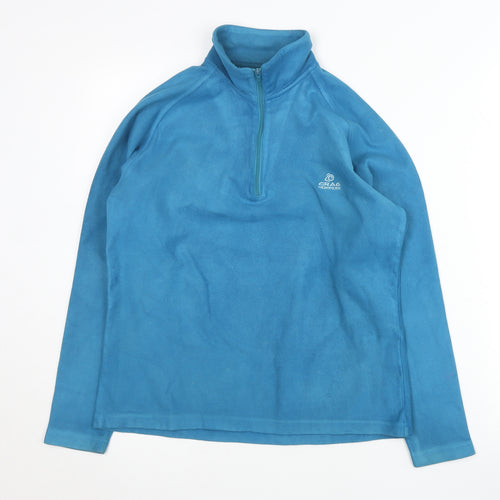 Craghoppers Womens Blue Fleece Sweatshirt UK 10 Half Zip Outdoor Hiking