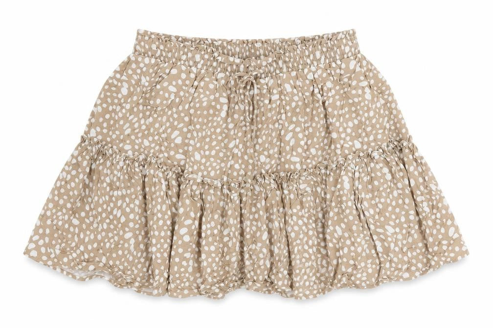 Seven Wonders Women’s Beige Short Peasant Skirt UK 8 Rayon Festival