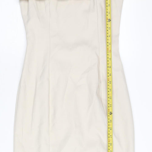 French Connection Women’s Beige Size 8 Sheath Knee Length Dress