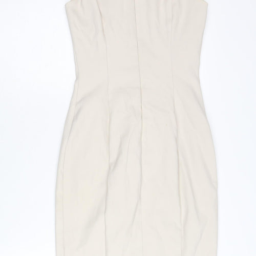 French Connection Women’s Beige Size 8 Sheath Knee Length Dress