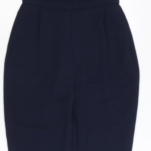 Pied a Terre Women’s Blue Lace Trim Jumpsuit Size 10 Slim Fit Tapered