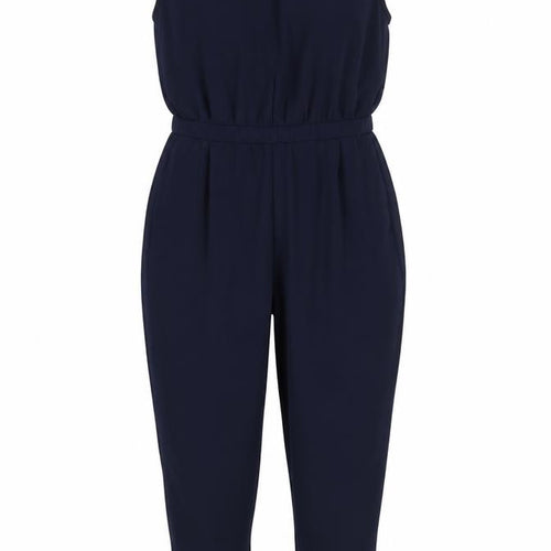 Pied a Terre Women’s Blue Lace Trim Jumpsuit Size 10 Slim Fit Tapered