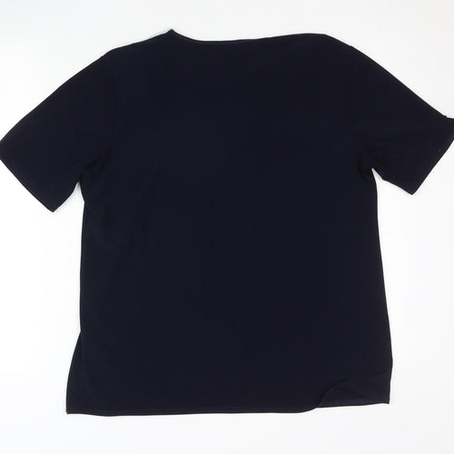 Sonic Collection Womens Black XL T-Shirt with Scarf Detail