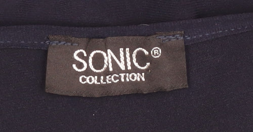 Sonic Collection Womens Black XL T-Shirt with Scarf Detail