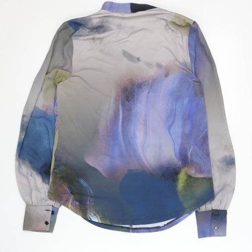 Next Womens Multicoloured Blouse Size 6 Long Sleeve V-Neck